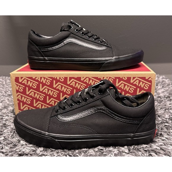 Vans Other - Vans Shoes Sneakers Mens Size 10.5 Triple Black Old Skool Skateboarding New